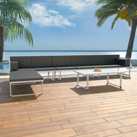 Set de muebles de jardín 5 piezas textilene aluminio negro de vidaXL, Conjuntos de jardín - Ref: Foro24-42814, Precio: 714,90...