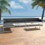 Set de muebles de jardín 5 piezas textilene aluminio negro de vidaXL, Conjuntos de jardín - Ref: Foro24-42814, Precio: 714,90...
