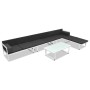 Set de muebles de jardín 5 piezas textilene aluminio negro de vidaXL, Conjuntos de jardín - Ref: Foro24-42814, Precio: 714,90...