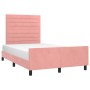 Estructura de cama con cabecero de terciopelo rosa 120x200 cm de , Camas y somieres - Ref: Foro24-3125811, Precio: 178,56 €, ...