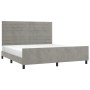 Estructura de cama con cabecero terciopelo gris claro 180x200cm de , Camas y somieres - Ref: Foro24-3125830, Precio: 210,50 €...