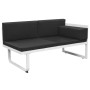 Set de muebles de jardín 5 piezas textilene aluminio negro de vidaXL, Conjuntos de jardín - Ref: Foro24-42814, Precio: 714,90...