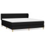 Cama box spring con colchón tela negro 180x200 cm de , Camas y somieres - Ref: Foro24-3126903, Precio: 570,35 €, Descuento: %