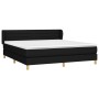 Cama box spring con colchón tela negro 180x200 cm de , Camas y somieres - Ref: Foro24-3126903, Precio: 570,35 €, Descuento: %