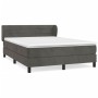 Cama box spring con colchón terciopelo gris oscuro 180x200 cm de , Camas y somieres - Ref: Foro24-3127566, Precio: 514,86 €, ...