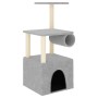 Árbol rascador gatos con postes de sisal gris claro 109,5 cm en Mobiliario para gatos | Comprar online en Foru.es