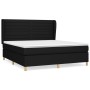 Cama box spring con colchón tela negro 180x200 cm de , Camas y somieres - Ref: Foro24-3128623, Precio: 667,15 €, Descuento: %