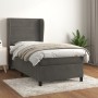 Cama box spring con colchón terciopelo gris oscuro 90x190 cm de , Camas y somieres - Ref: Foro24-3129244, Precio: 325,84 €, D...