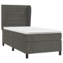 Cama box spring con colchón terciopelo gris oscuro 90x190 cm de , Camas y somieres - Ref: Foro24-3129244, Precio: 325,84 €, D...