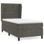 Cama box spring con colchón terciopelo gris oscuro 90x200 cm de , Camas y somieres - Ref: Foro24-3129250, Precio: 326,51 €, D...