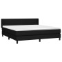 Cama box spring con colchón tela negro 180x200 cm de , Camas y somieres - Ref: Foro24-3129811, Precio: 576,06 €, Descuento: %