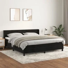 Box spring bed with black velvet mattress 180x200 cm by , Beds and slatted bases - Ref: Foro24-3131035, Price: 514,20 €, Disc...