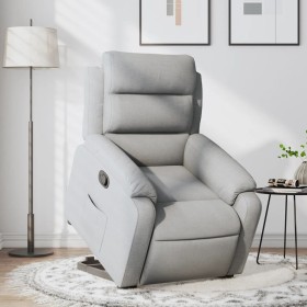 Sillón reclinable elevable de tela gris claro en Sillones | Comprar online en Foru.es