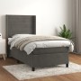Cama box spring con colchón terciopelo gris oscuro 90x200 cm de , Camas y somieres - Ref: Foro24-3132718, Precio: 323,52 €, D...