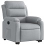 Sillón reclinable elevable de tela gris claro en Sillones | Comprar online en Foru.es