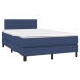 Cama box spring con colchón y LED tela azul 120x200 cm de , Camas y somieres - Ref: Foro24-3133227, Precio: 396,93 €, Descuen...