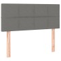 Cama box spring con colchón y LED tela gris oscuro 90x190 cm de , Camas y somieres - Ref: Foro24-3133678, Precio: 316,25 €, D...