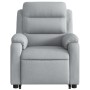 Sillón reclinable elevable de tela gris claro en Sillones | Comprar online en Foru.es