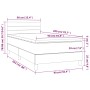 Cama box spring colchón y LED terciopelo negro 90x200 cm de , Camas y somieres - Ref: Foro24-3134443, Precio: 288,50 €, Descu...