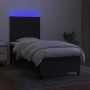 Cama box spring colchón y luces LED tela negro 90x190 cm de , Camas y somieres - Ref: Foro24-3134919, Precio: 326,87 €, Descu...