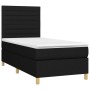 Cama box spring colchón y luces LED tela negro 90x190 cm de , Camas y somieres - Ref: Foro24-3135479, Precio: 321,04 €, Descu...
