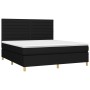 Cama box spring colchón y luces LED tela negro 180x200 cm de , Camas y somieres - Ref: Foro24-3135535, Precio: 663,42 €, Desc...