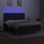Cama box spring colchón y luces LED tela negro 180x200 cm de , Camas y somieres - Ref: Foro24-3135535, Precio: 663,42 €, Desc...