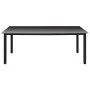 Mesa de jardín de aluminio y vidrio negra 190x90x74 cm de vidaXL, Mesas de jardín - Ref: Foro24-42789, Precio: 158,95 €, Desc...