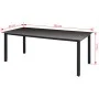 Mesa de jardín de aluminio y vidrio negra 190x90x74 cm de vidaXL, Mesas de jardín - Ref: Foro24-42789, Precio: 158,95 €, Desc...