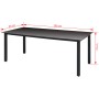 Mesa de jardín de aluminio y vidrio negra 190x90x74 cm de vidaXL, Mesas de jardín - Ref: Foro24-42789, Precio: 195,52 €, Desc...
