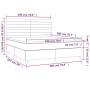 Cama box spring colchón y LED terciopelo gris claro 180x200 cm de , Camas y somieres - Ref: Foro24-3136197, Precio: 563,68 €,...