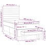 Cama box spring con colchón tela negro 90x200 cm de , Camas y somieres - Ref: Foro24-3136647, Precio: 382,63 €, Descuento: %