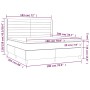 Cama box spring colchón y LED terciopelo gris oscuro 180x200 cm de , Camas y somieres - Ref: Foro24-3139638, Precio: 568,47 €...