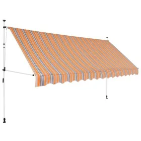 Manuell einziehbare Markise 350 cm gelb und blau gestreift von vidaXL, Markisen - Ref: Foro24-43229, Preis: 104,62 €, Rabatt: %