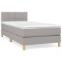 Cama box spring con colchón tela gris claro 80x200 cm de , Camas y somieres - Ref: Foro24-3140569, Precio: 279,89 €, Descuent...