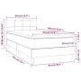 Box spring bed with black fabric mattress 90x190 cm by , Beds and slatted bases - Ref: Foro24-3140019, Price: 271,98 €, Disco...