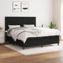 Cama box spring con colchón tela negro 180x200 cm de , Camas y somieres - Ref: Foro24-3141875, Precio: 639,45 €, Descuento: %