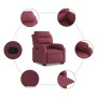 Sillón reclinable elevable tela rojo tinto en Sillones | Comprar online en Foru.es