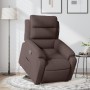 Sillón reclinable elevable tela marrón oscuro en Sillones | Comprar online en Foru.es