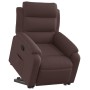 Sillón reclinable elevable tela marrón oscuro en Sillones | Comprar online en Foru.es