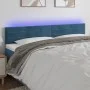 LED-Kopfteil aus dunkelblauem Samt, 180 x 5 x 78/88 cm von , Kopf- und Fußteile - Ref: Foro24-3121816, Preis: 62,36 €, Rabatt: %