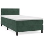 Cama box spring con colchón terciopelo verde oscuro 90x190 cm de , Camas y somieres - Ref: Foro24-3141338, Precio: 280,47 €, ...