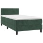 Cama box spring con colchón terciopelo verde oscuro 90x190 cm de , Camas y somieres - Ref: Foro24-3141338, Precio: 280,47 €, ...