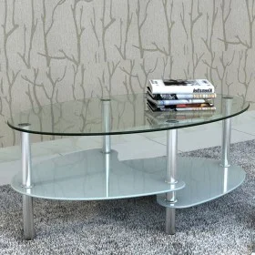 Glass coffee table with exclusive white design by , Coffee table - Ref: Foro24-240508, Price: 75,98 €, Discount: %