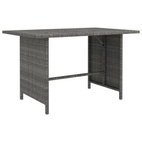 Mesa de jardín de ratán sintético gris 110x70x65 cm de , Sofás modulares de exterior - Ref: Foro24-313497, Precio: 140,46 €, ...