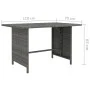Mesa de jardín de ratán sintético gris 110x70x65 cm de , Sofás modulares de exterior - Ref: Foro24-313497, Precio: 140,46 €, ...