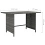 Mesa de jardín de ratán sintético gris 110x70x65 cm de , Sofás modulares de exterior - Ref: Foro24-313497, Precio: 151,89 €, ...