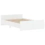 Estructura de cama con cabecero piecero blanco 120x190 cm de , Camas y somieres - Ref: Foro24-3203775, Precio: 114,45 €, Desc...