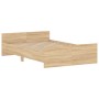 Estructura de cama con cabecero piecero roble Sonoma 120x190 cm de , Camas y somieres - Ref: Foro24-3203777, Precio: 140,98 €...