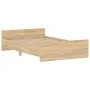 Estructura de cama con cabecero piecero roble Sonoma 120x190 cm de , Camas y somieres - Ref: Foro24-3203777, Precio: 141,29 €...